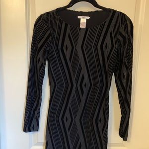Black detailed bodycon dress